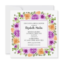 Chá de panela Floral Roxo Elegante