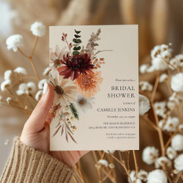 Convite Chá de panela Floral Russo de Queda