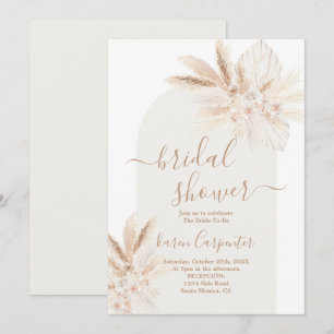 Convite Chá de panela floral seco de boho