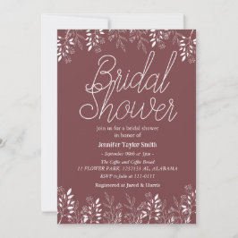 Convite chá de panela floral simples e chic