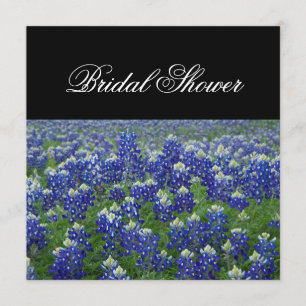 Convite Chá de panela Floral Texas Bluebonnets