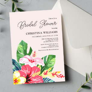 Convite Chá de panela Floral tropical