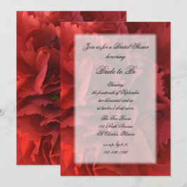 Convite Chá de panela Floral Vermelho