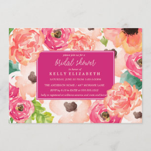 CONVITE CHÁ DE PANELA FLORORAL TROPICO WATERCOLOR