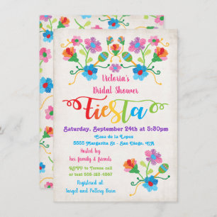 Convite Chá de panela Folk Art Mexicano Fiesta
