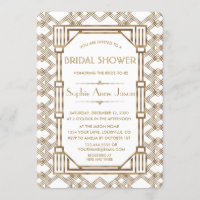 Chá de panela Gatsby do Excelente Dourado Glam Whi