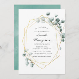 Convite Chá de panela Geométrico Eucalyptus