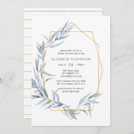 Convite Chá de panela Geométrico Eucalyptus