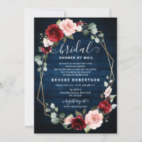 Chá de panela Geométrico Marinho Blush Floral