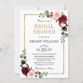 Convite Chá de panela Geométrico Moderno Blush