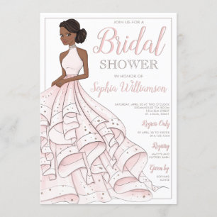 Convite Chá de panela Glam da noiva do brilho do