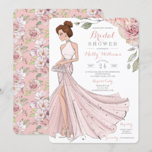 Convite Chá de panela Glam Redhead Bride