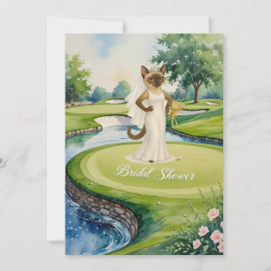 Convite Chá de panela GOLF para o golfista Cat Lover
