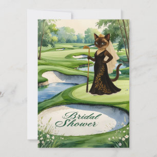 Convite Chá de panela GOLF para o golfista Cat Lover