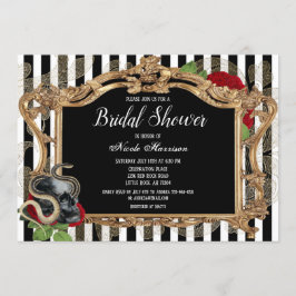 Convite Chá de panela Gótico Vitoriano de Greve Negra