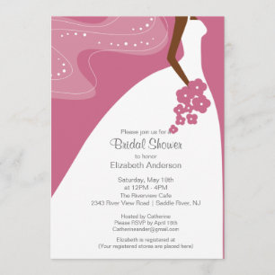 Convite Chá de panela gracioso da noiva do afro-americano