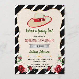 Convite Chá de panela grande do tema do chapéu de Derby