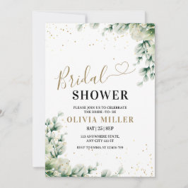 Convite Chá de panela Greenery Convide, Elegante Eucalyptu