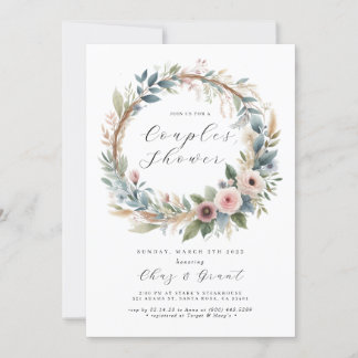 Convite Chá de panela Greenery Leafy Hoops