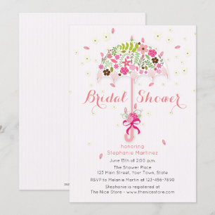 Convite Chá de panela Guarda-chuvas Flor