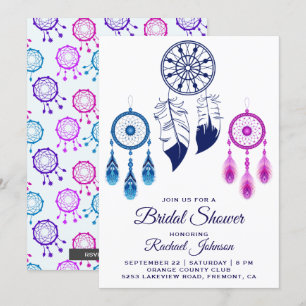 Convite Chá de panela ideal azul cor-de-rosa do coletor