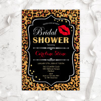Chá de panela - Impressão Leopardo Vermelho Dourad