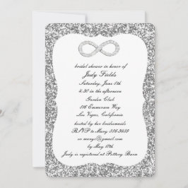 Convite Chá de panela Infinito de Diamante de Lata de Silv