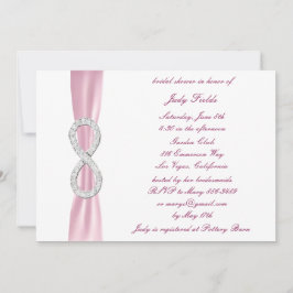Convite Chá de panela Infinito de Diamante Rosa