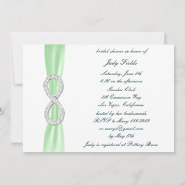 Convite Chá de panela Infinito de Diamante Verde