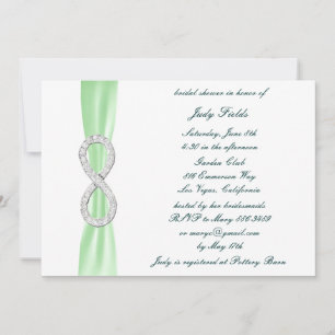 Convite Chá de panela Infinito de Diamante Verde
