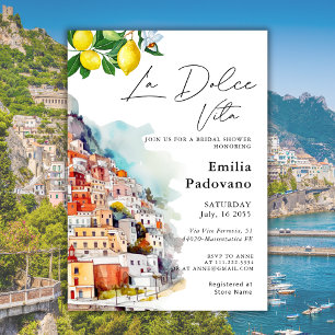Convite Chá de panela italiano da Dolce Vita
