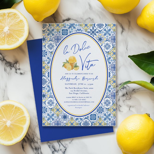 Convite Chá de panela italiano de Verão da Dolce Vita (Criador carregado)