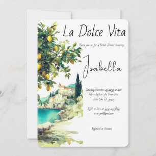 Convite Chá de panela italiano La Dolce Vita