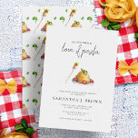 Convite Chá de panela italiano Love and Pasta Watercolor<br><div class="desc">Chá de panela italiano Love and Pasta Watercolor</div>