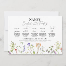 Convite Chá de panela Itinerário Floral Selvagens