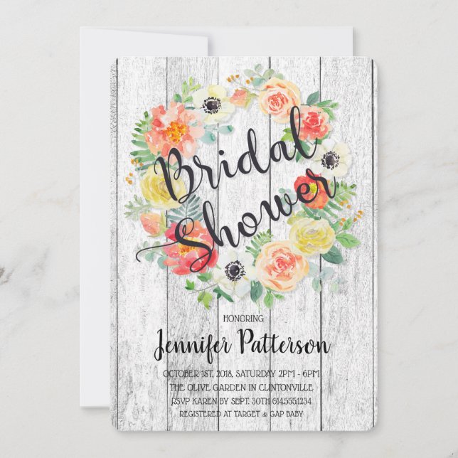 Convite Chá de panela Laranja e Amarelo (Frente)