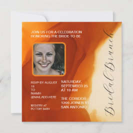 Convite Chá de panela Laranja Queimado por Tinta Moderna