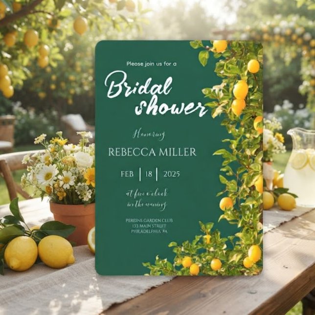 Convite Chá de panela Lemon Grove Romance (Criador carregado)
