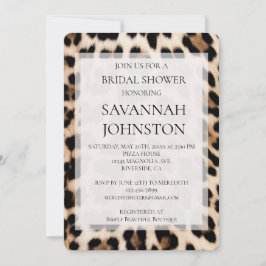 Convite Chá de panela-leopardo-castanho-negro