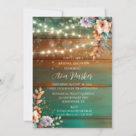 Convite Chá de panela leve de madeira de cobre