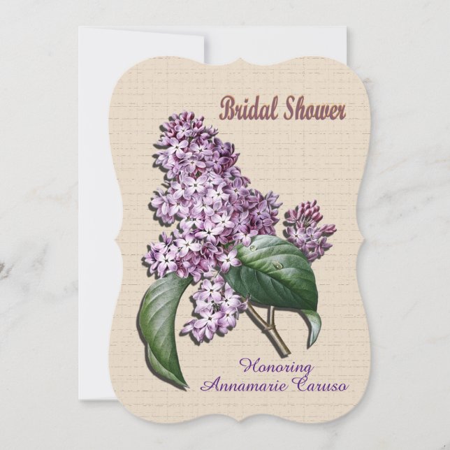 Convite Chá de panela Lilacs (Frente)