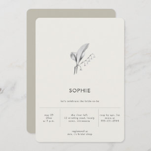 Convite Chá de panela Lily Linen Simples Moderno