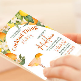 Convite Chá de panela Limão Laranja Citrus Coquetel