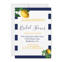 Chá de panela Limões Marinho Stripe Branca Elegant