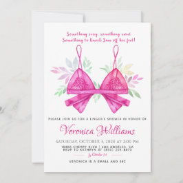 Convite Chá de panela lingerie