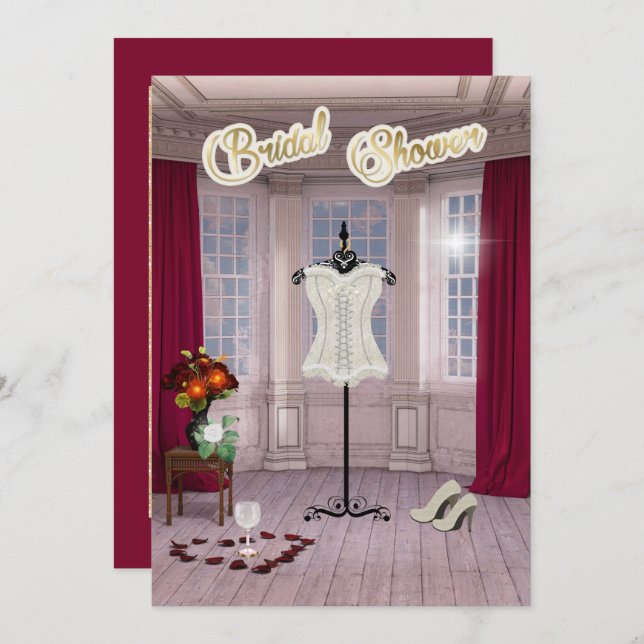 Convite Chá de panela Lingerie (Frente/Verso)