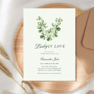 Convite Chá de Panela Lucky in Love Verde Trevo