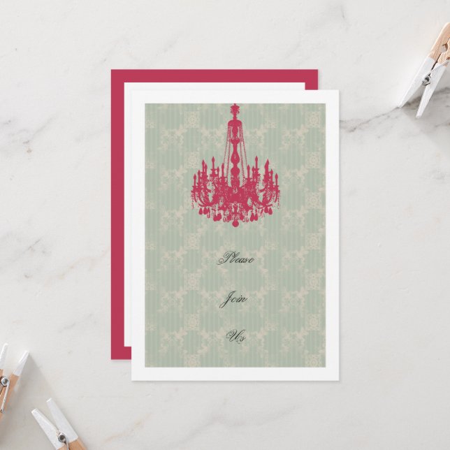 Convite Chá de panela Luncheon (Frente/Verso In Situ)