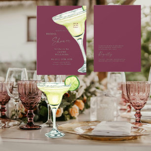 Convite Chá de panela Margarita Burgundy