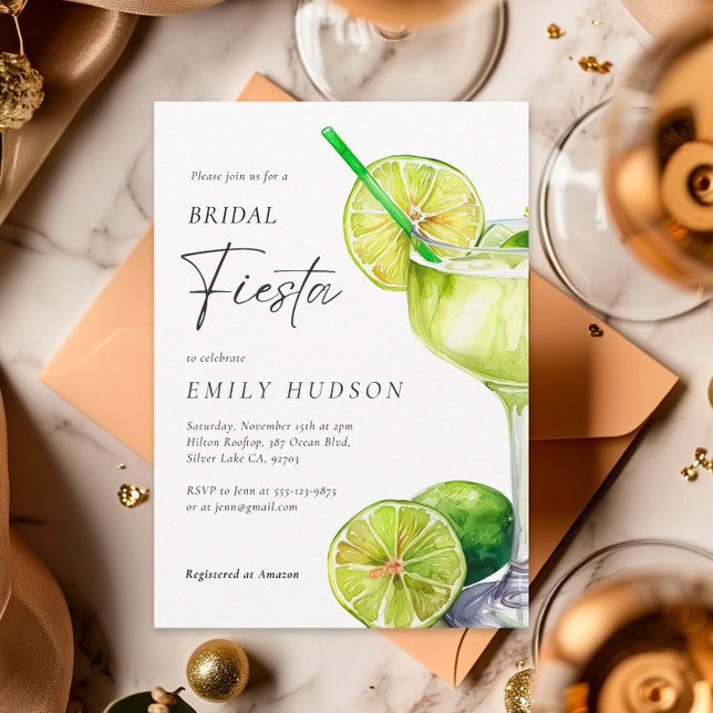 Convite Chá de panela Margarita Mexicana Fiesta (Criador carregado)